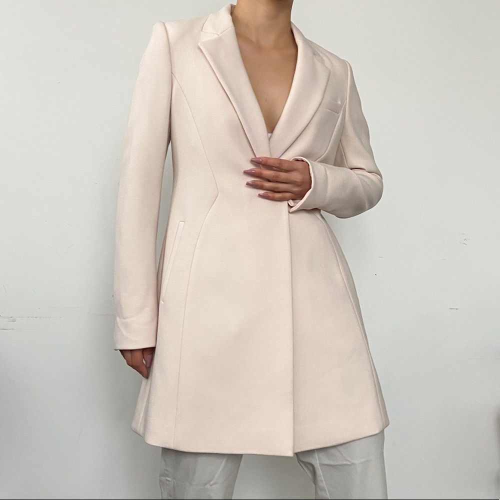 Blush Pink Tailored Longline Blazer/Coat